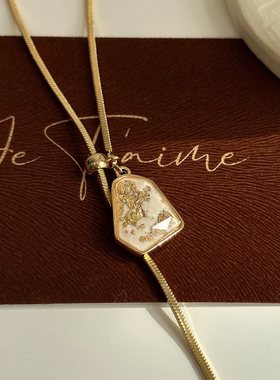 不规则几何长款项链女复古轻奢简约毛衣锁骨链百搭配饰