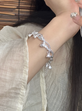 新中式铃兰花手镯女个性
