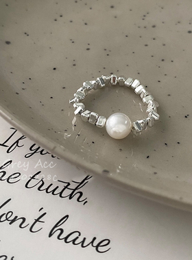 碎银子珠珠戒指女冷淡风高级感