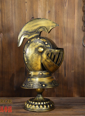 欧式风铁艺斯巴达头盔影视道具