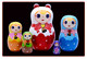 5-layer Russian nesting doll birthday gift pure solid wood