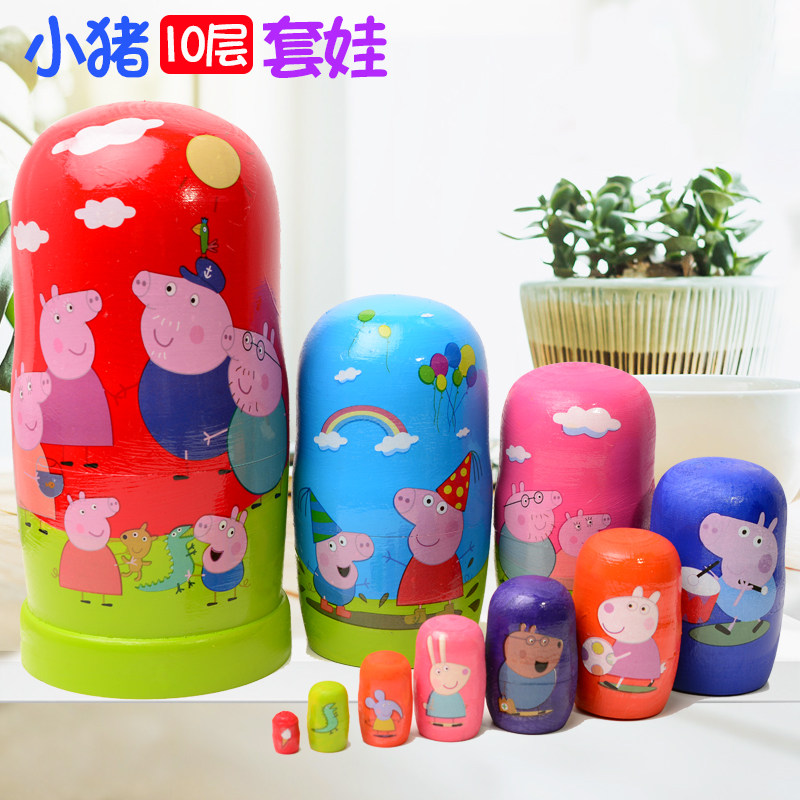 10层俄罗斯套娃电影版特级椴木制造六一礼物益智玩具工艺品摆件,淘宝优惠券,粉丝福利购,淘宝优惠卷