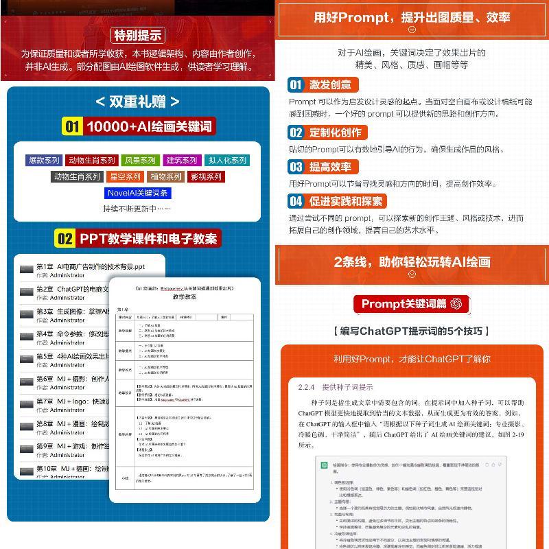 正版书籍 Midjourney AI绘画教程:prompt关键词训练到效果出片文画学院化学工业出版社计算机与网络  人天书店畅销书排行榜 - 图0