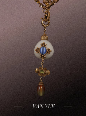 中古高级感时尚个性气质复古透明琉璃白色天然石玛瑙珠串双层