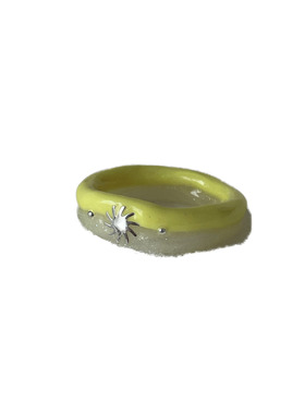 BADBear双层拼色韩国戒圈戒指