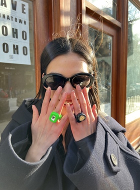 水果硬糖糖果方糖戒指