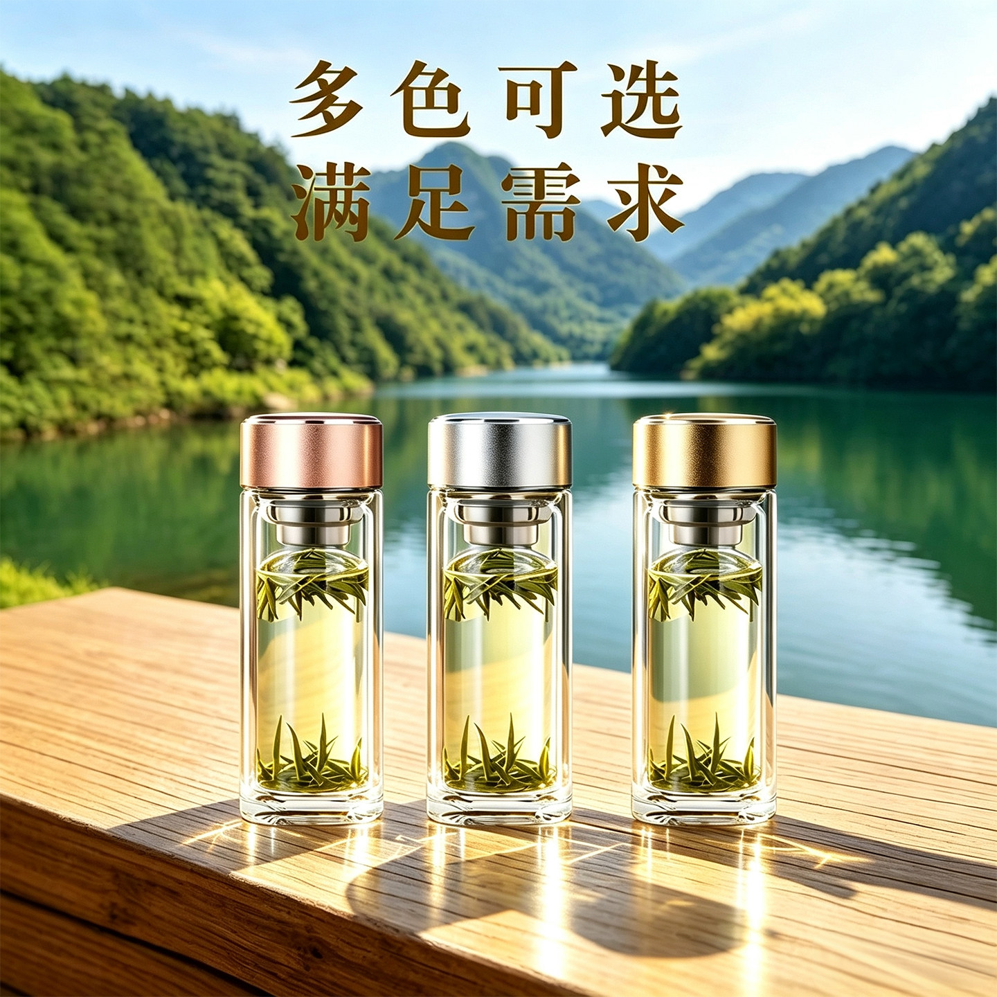 迷你小巧口袋杯双层玻璃杯耐热防烫便携男士商务水杯家用透明茶杯
