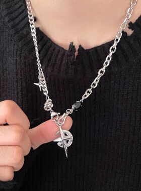 G-Overshare黑宝石芒星锁骨链