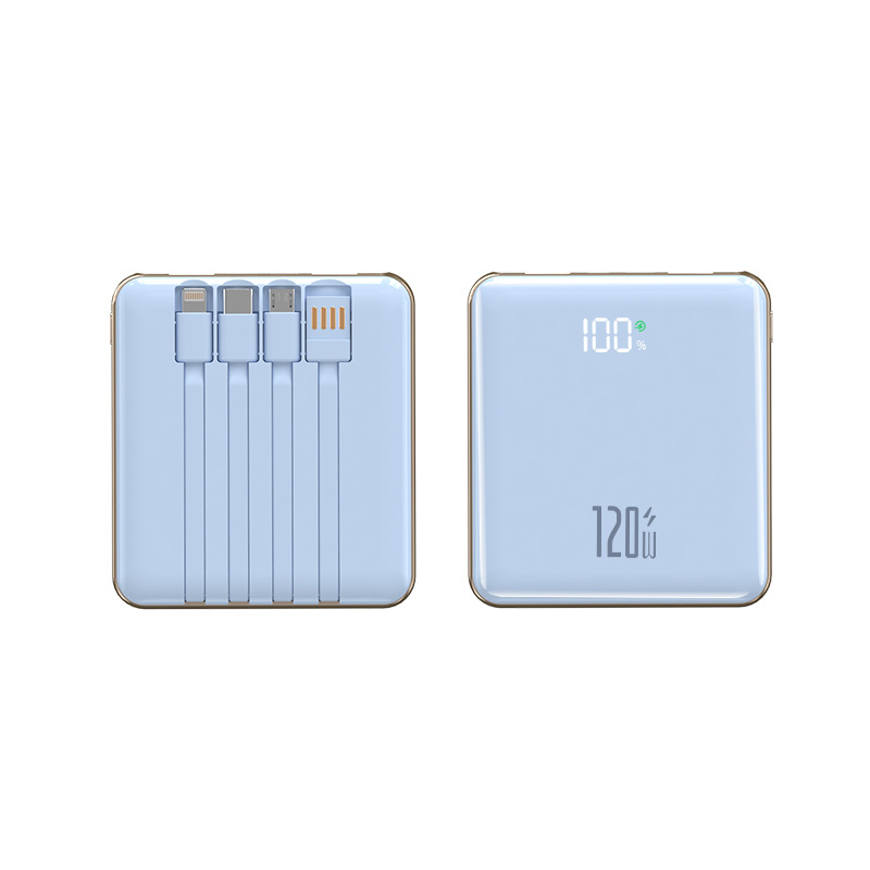 3C认证充电宝可上飞机超薄自带线快充移动电源20000mah大容量 - 图3