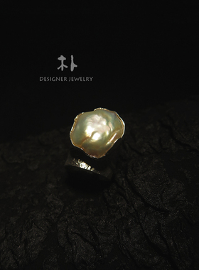 开口戒小众轻奢设计感原创戒素银