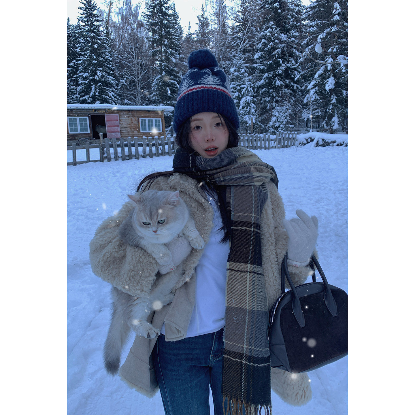 一三良品小个子 气质温柔荃羊毛羊羔毛立翻领颗粒绒外套女冬保暖,淘宝优惠券,粉丝福利购,淘宝优惠卷