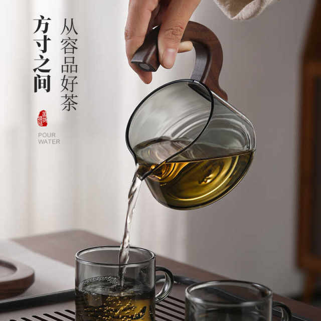 Walnut ຊາ infuser ສະນະແມ່ເຫຼັກຊຸດ brewing ຊາອັດຕະໂນມັດ