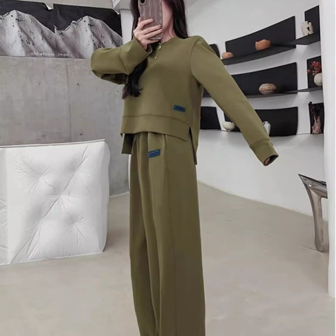 大码300斤胖MM简约通勤套装女秋冬新款休闲百搭卫衣+运动裤两件套,淘宝优惠券,粉丝福利购,淘宝优惠卷