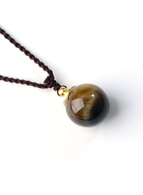 天然黄虎眼香薰瓶项坠或虎晶石