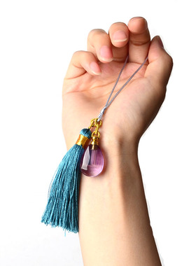 紫水晶流苏包包情侣款一对挂件