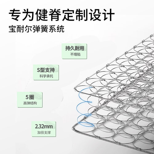 【门店同款】穗宝乳胶椰棕垫护脊弹簧席梦思床垫 健脊之冠-卓越版 - 图0