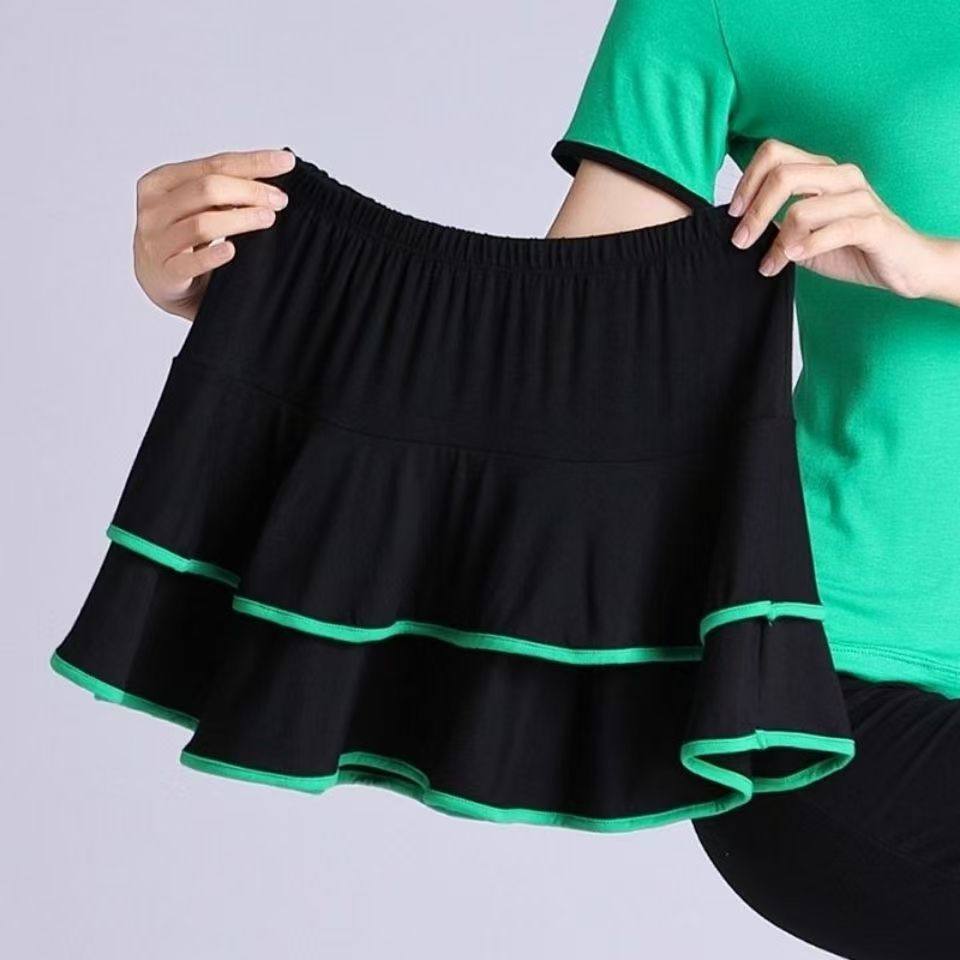 广场舞服装莫代尔棉小短裙扇子舞跳舞新款舞蹈短裙中老年半身裙,淘宝优惠券,粉丝福利购,淘宝优惠卷