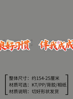 良好习惯伴我成长文明礼貌古国风主题黑板报中小学教室文化墙装饰