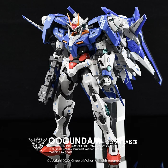 炎水贴 GHOST版 MG 1/100 限定00强化 XN Raiser 00R高达荧光贴纸 - 图1