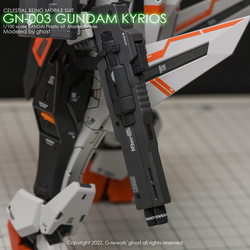 炎 MG 1/100 主天使  GN-003 Kyrios 高达模型 高清 荧光水贴贴纸 - 图0