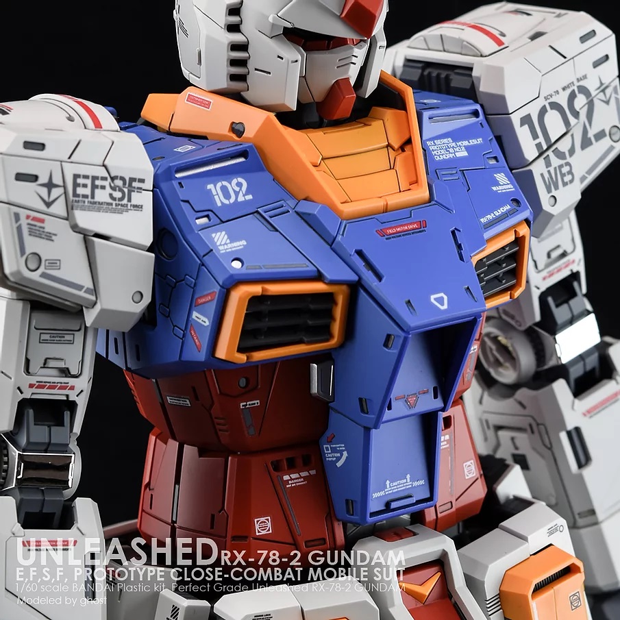 炎 GHOST PG 1/60 RX-78-2高达模型水帖 PGU元祖2.0荧光水贴-图0