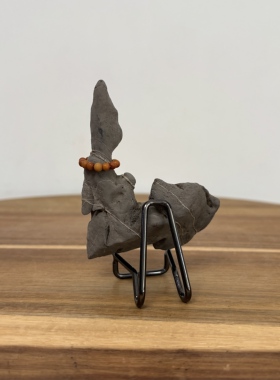 仙人骑兽 天然太湖石桌面小摆件 原石毛石 人物象形意境 书桌茶桌