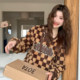 Fabric Pig Wild Caramel American spliced jeans bootcuts for women in autumn and winter trousers slim slim retro retro