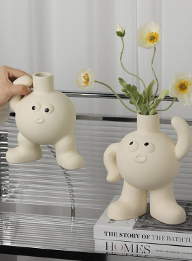 ins大脚丫陶瓷花瓶玄关餐桌摆件