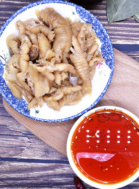 开洪牌麻辣凤爪脱骨鸡爪红油香辣无骨鸡脚卤味四川小零食网红去骨