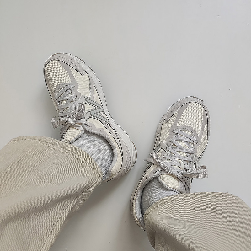 New Balance NB奶油色老爹鞋女子减震运动休闲慢跑鞋W480ST5/SK5 - 图1