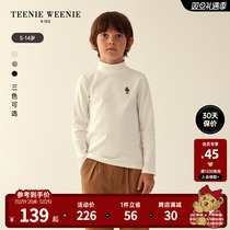 TeenieWeenie Kids small bear boy dress boy 23 years old autumn and winter half high collar embroidery hitting bottom long sleeves