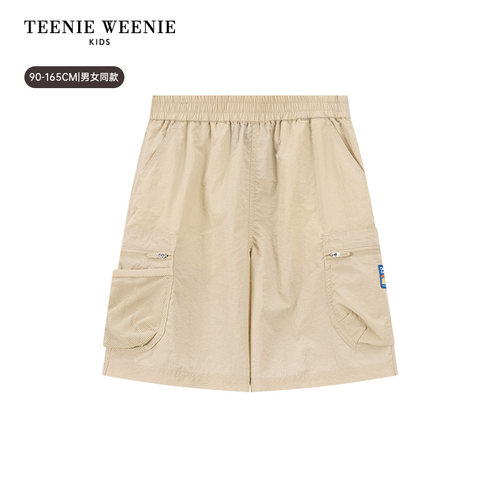 【防晒凉感】TeenieWeenie Kids小熊童装26夏款男女童宝工装短裤 - 图3