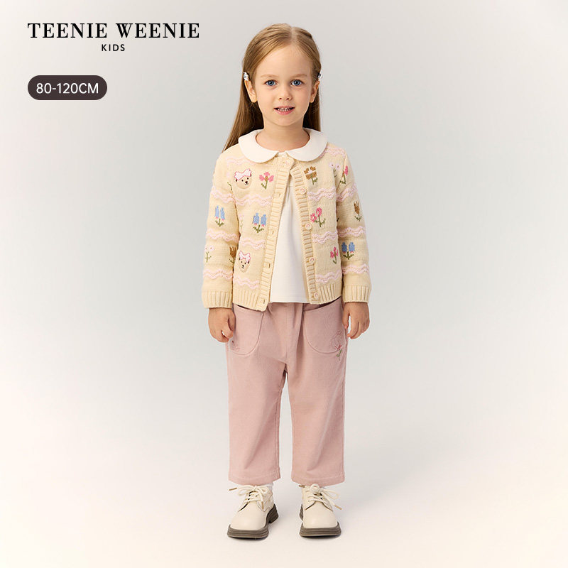 TeenieWeenie Kids小熊童装25年新款秋冬女宝宝可爱灯芯绒萝卜裤,淘宝优惠券,粉丝福利购,淘宝优惠卷