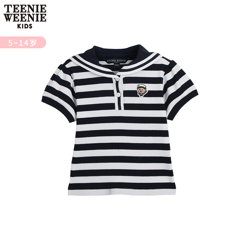 TeenieWeenie Kids小熊童装女童24年夏季款海军风短袖针织POLO衫 - 图3