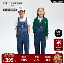 TeenieWeenie Kids Little Bear childrens dress 24 Early spring new male and female child retro Cowboy braces Long pants