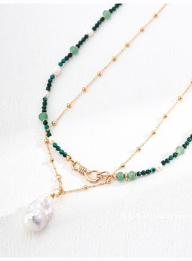 「禧饰」原创设计S925纯银锆石珍珠项链轻奢高级感