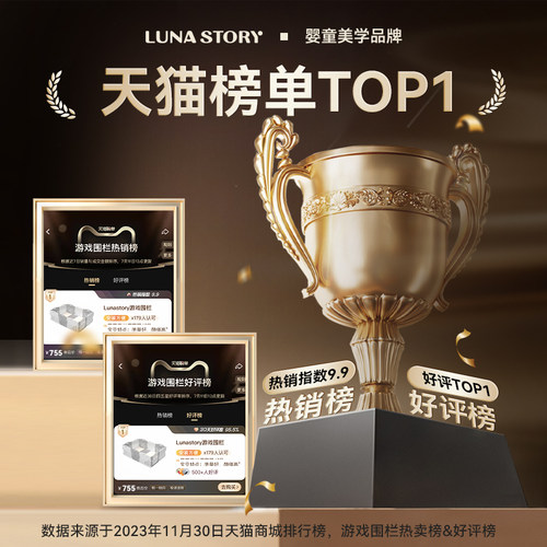 lunastory游戏围栏宝宝防护栏婴儿儿童爬爬垫地上室内家用爬行垫 - 图0