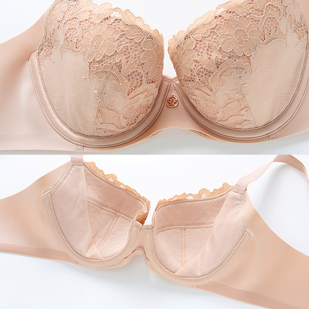 安莉芳商场同款蕾丝花边女文胸大胸显小软钢圈本命年红色舒适内衣,淘宝优惠券,粉丝福利购,淘宝优惠卷