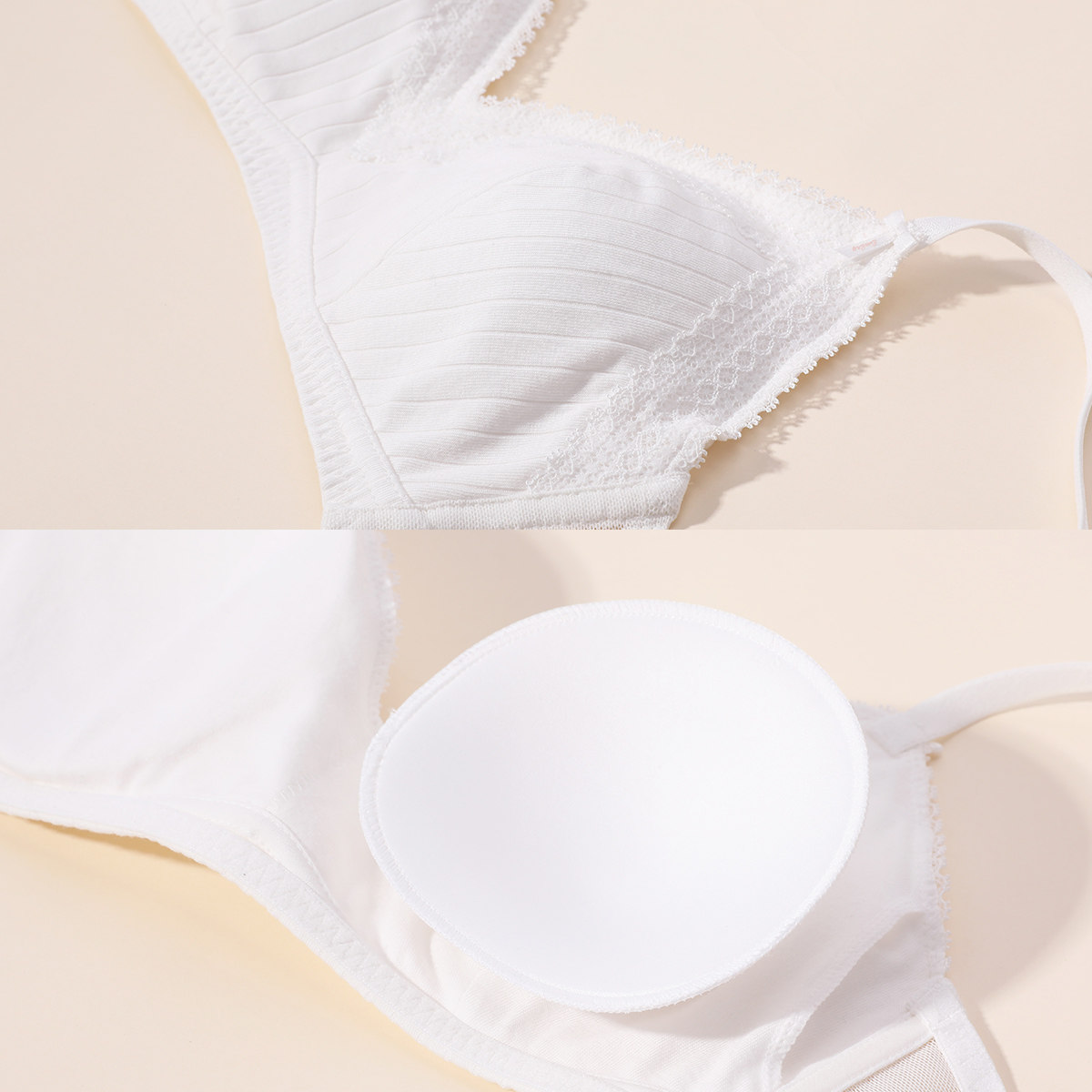 安莉芳小清新棉质白色少女围无钢圈背心文胸薄款舒适内衣EB3106,淘宝优惠券,粉丝福利购,淘宝优惠卷