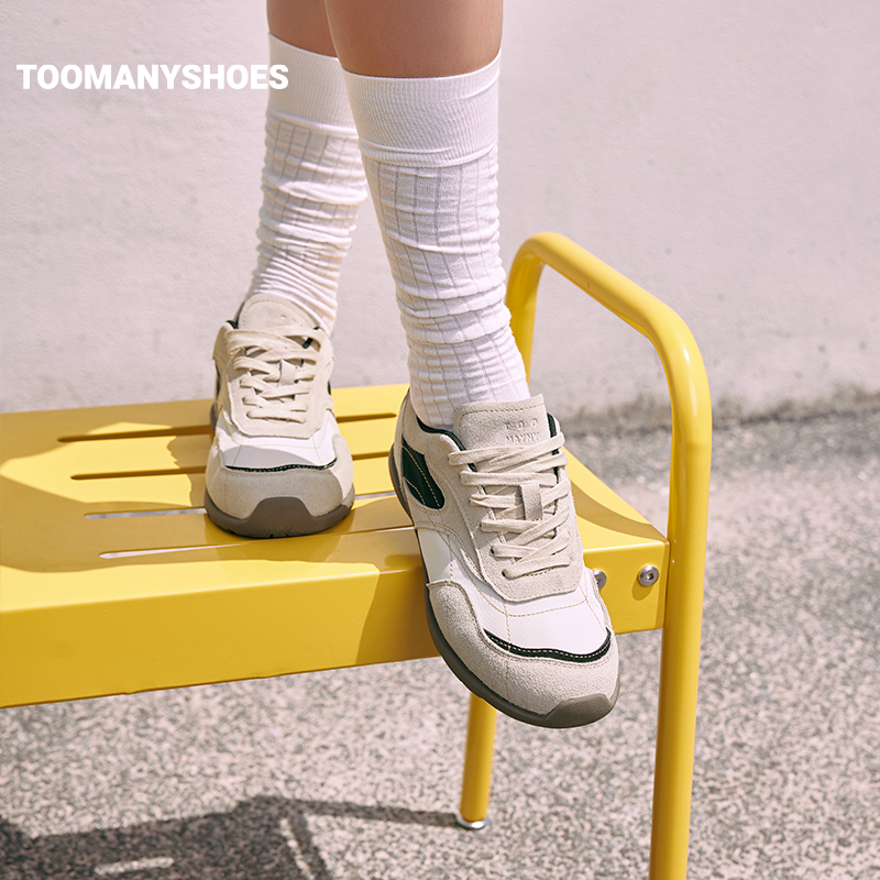 【主播推荐】Toomanyshoes奶油华夫运动休闲阿甘鞋复古德训鞋