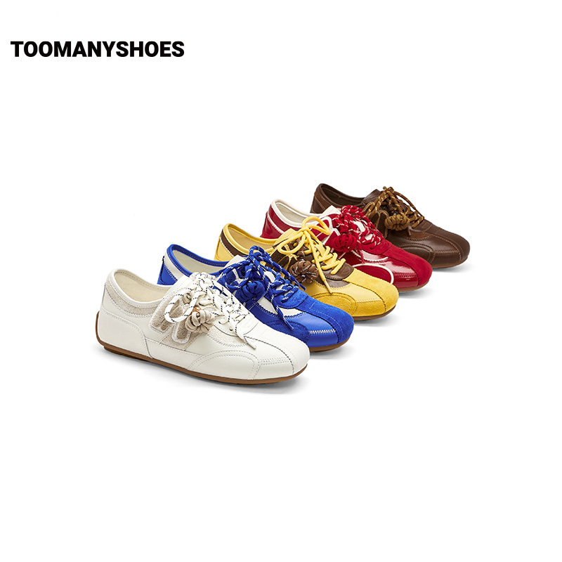 周震南同款Toomanyshoes女鞋2026春新品小南瓜复古休闲德训鞋女,淘宝优惠券,粉丝福利购,淘宝优惠卷
