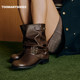 Toomyshoes boots 2025 autumn and winter new lens capture thick-soled height-enhancing slim short boots fashion boots