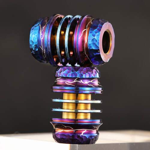 MG钛合金刀坠V款升级灯塔6颗夜光管吊坠项链坠挂件DIY推牌吊坠 - 图3