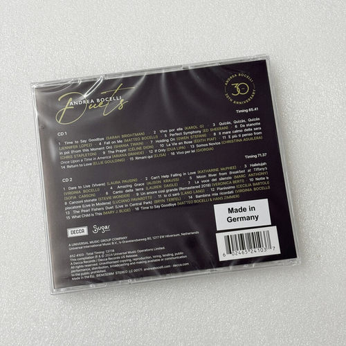 安德烈波切利 Andrea Bocelli Duets 对唱经典 30周年 2CD唱片 - 图3