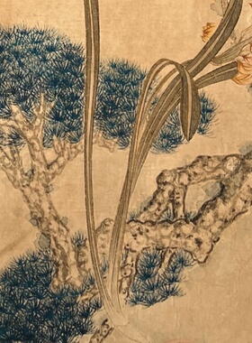 仿古玩收藏古董国画名家字画中堂画横幅四条屏客厅装饰画花开富贵