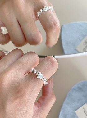 花朵蝴蝶2025年新款爆款森系甜美戒指小众设计感轻奢时尚开口指环