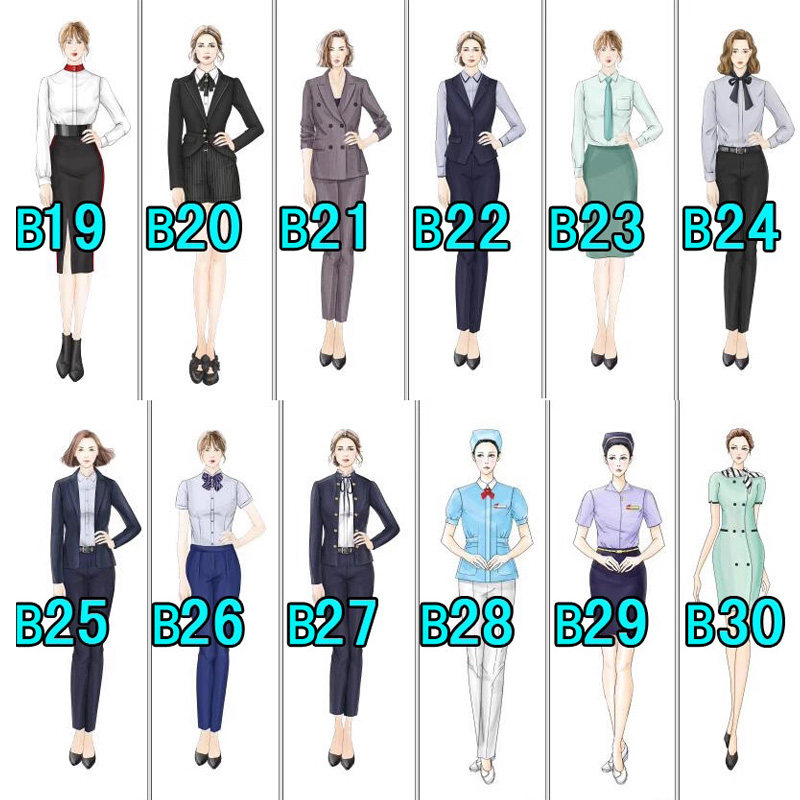 高清PS男女人模职业工作西服装设计效果图款式手绘画正面衬衫风衣