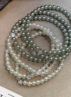 ever博主珍珠手链单颗钻施家