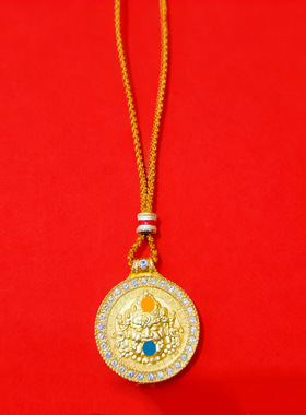 中式民族风合金罗盘项链