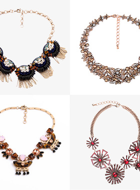 欧美百搭饰品森系花朵锁骨链